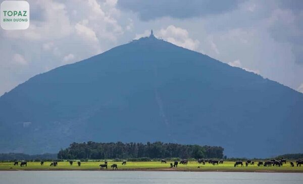 Vẻ đẹp thơ mộng của Hồ Dầu Tiếng khi nhìn từ xa