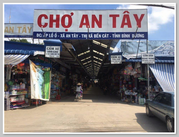 Chợ An Tây nằm ở vị trí đắc địa tại phường An Tây Bến Cát Bình Dương