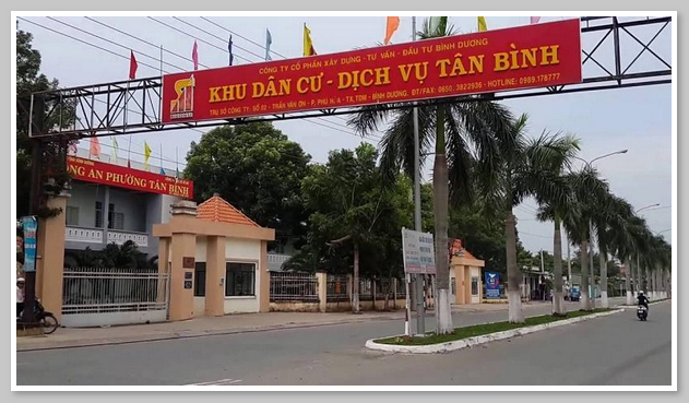 Cổng chào vào phường Tân Bình Dĩ An Bình Dương